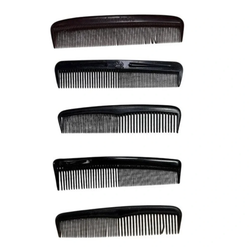 3 Piece Goody Unbreakable Hair Combs Black Brown Vintage Pocket Comb